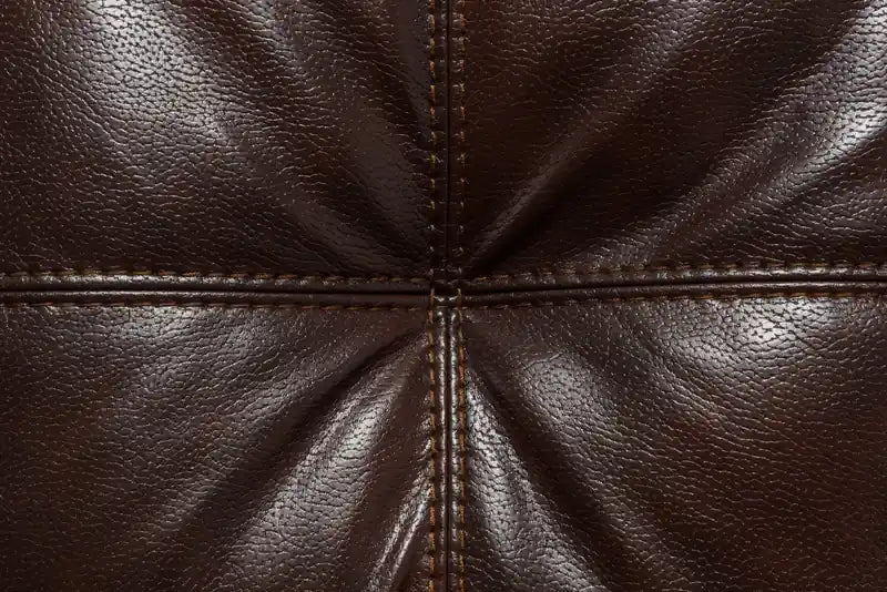 Fabriqué au Canada Canapé 86 po en tissu aspect cuir avec coussin de siège amovible et capitonnage – Noir Mûre