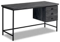 Blake 55.25 Reclaimed Wood Look Office Desk with 3-Drawers