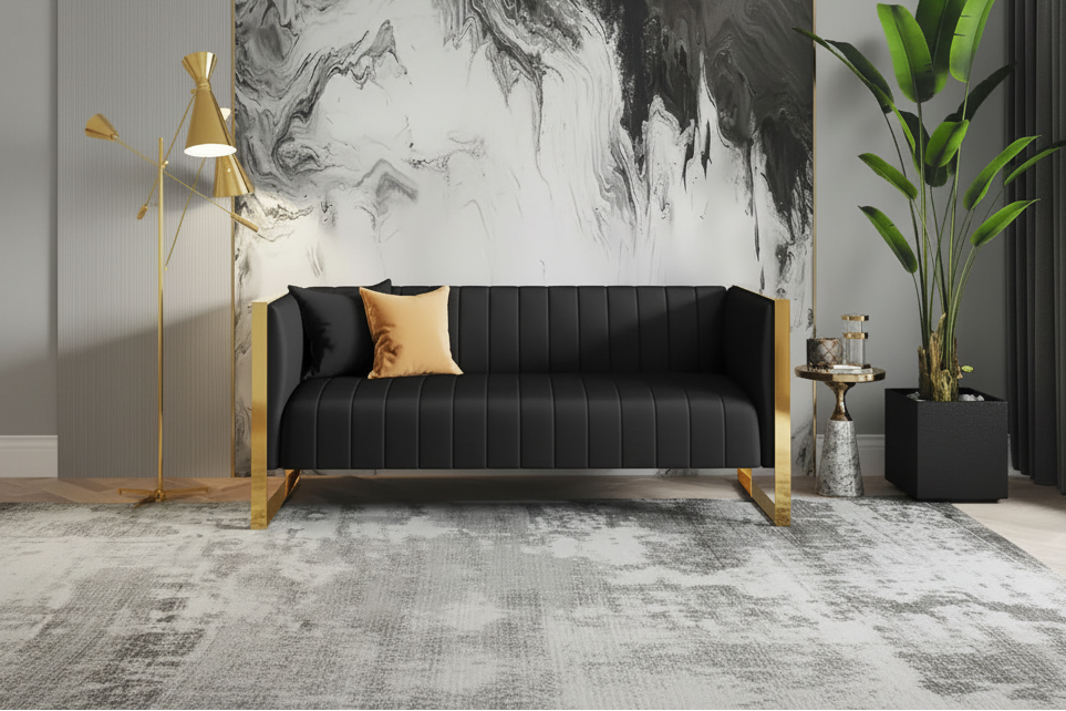 Black Sofa Hero Banner - Maximum Whitespace