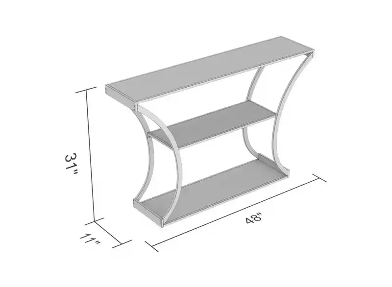 Console Premium Avec Étagère De Rangement - Effet Bois Recyclé et Métal Noir
