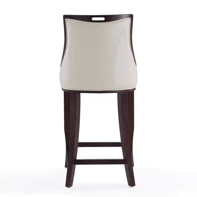 Tabouret de bar 41 Beech Wood - Blanc perle et noyer