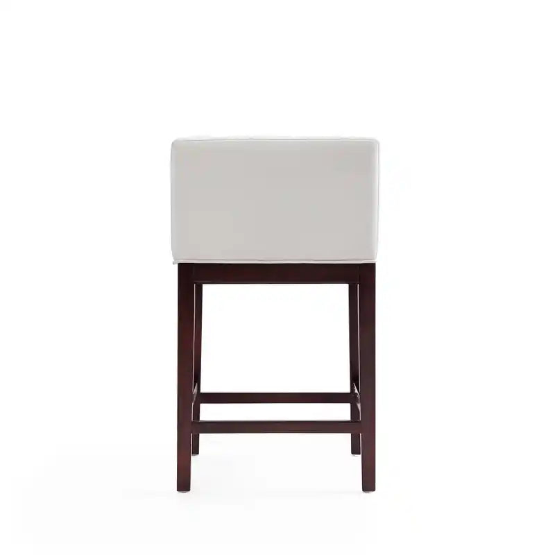 Tabouret de bar à hauteur de comptoir 34 po en hêtre - Ivoire et noyer foncé