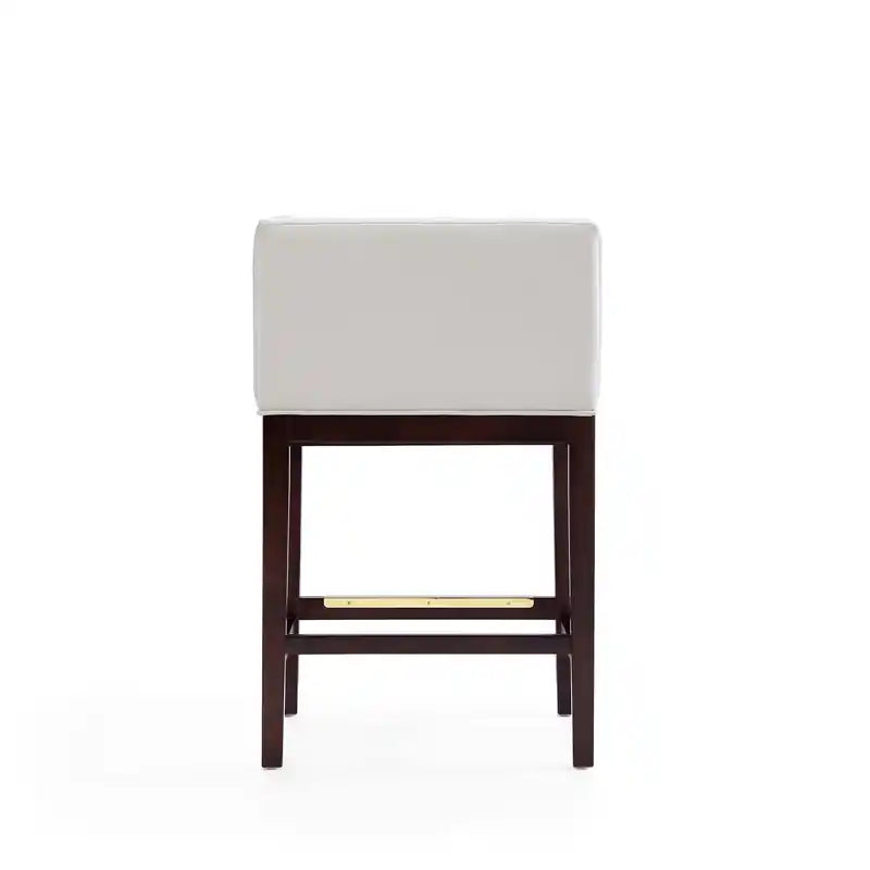 Tabouret de bar à hauteur de comptoir 34 po en hêtre - Ivoire et noyer foncé