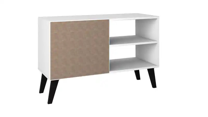 Meuble TV Mid-Century Modern de 90 cm avec 3 étagères