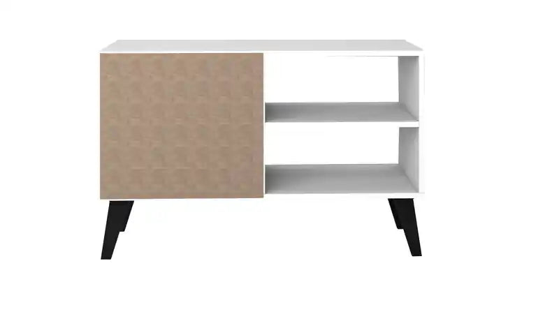 Meuble TV Mid-Century Modern de 90 cm avec 3 étagères