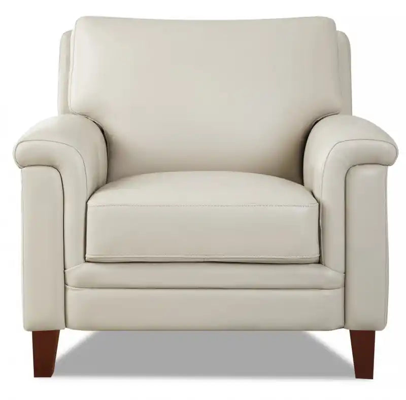 Hydeline Westcott Leather Chair - Vanilla