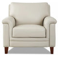 Hydeline Westcott Leather Chair - Vanilla
