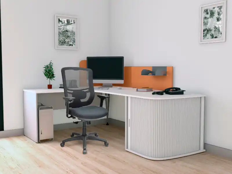 26.4 Chaise de bureau - Noir avec dossier en maille