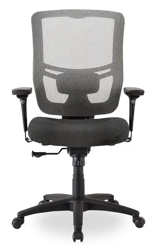 26.4 Chaise de bureau - Gris avec dossier en maille