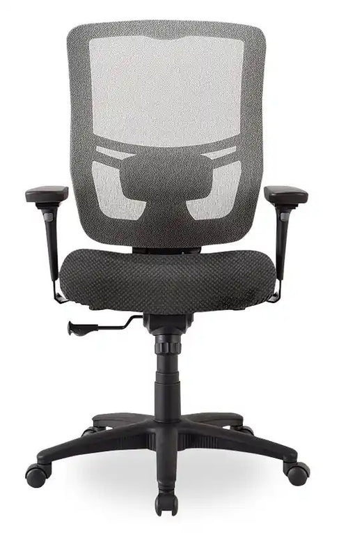 26.4 Chaise de bureau - Gris avec dossier en maille