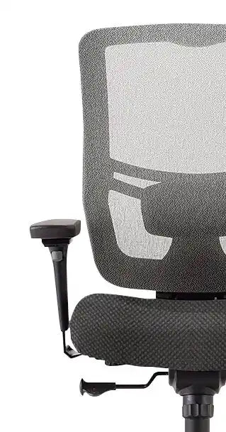 26.4 Chaise de bureau - Gris avec dossier en maille