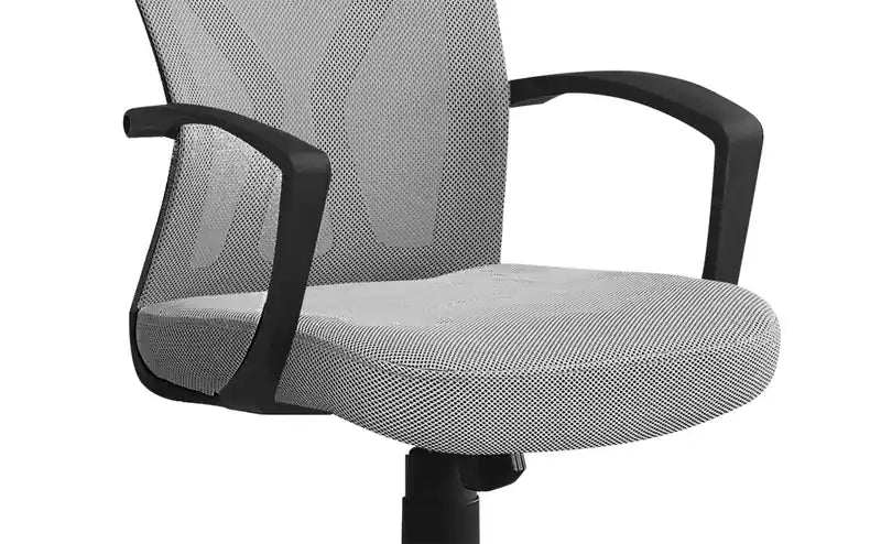 Fauteuil de bureau 23,5" avec dossier en maille - Gris/Noir