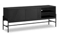 Jae 59 Modern TV Stand with Storage and Cable Management for TVs up to 65- Black