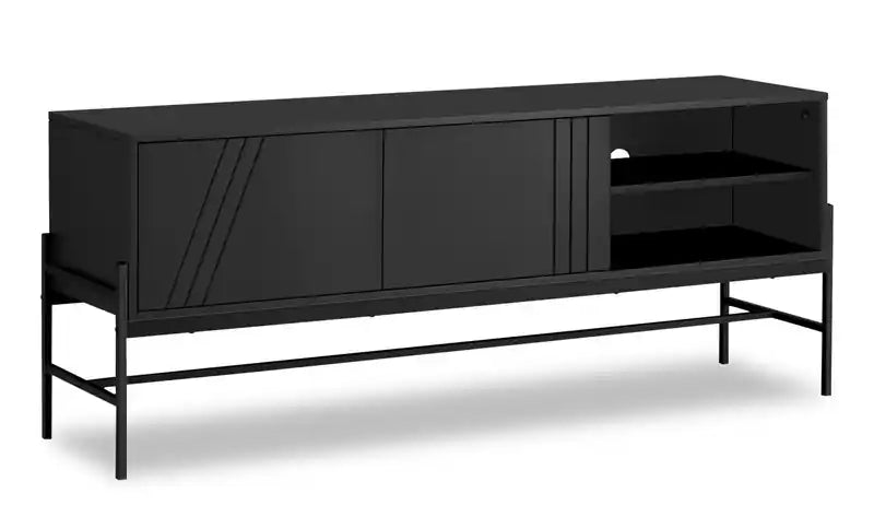 Jae 59 Modern TV Stand with Storage and Cable Management for TVs up to 65- Black