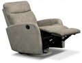 Jeffry 30.3 Velvet Fabric Swivel Glider Reclining Chair - Stone Beige