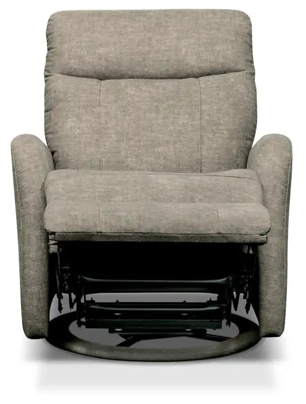 Fauteuil inclinable et pivotant en velours 30,3 po - Beige grès