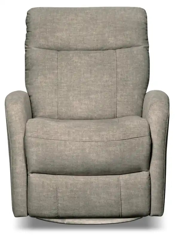 Fauteuil inclinable et pivotant en velours 30,3 po - Beige grès