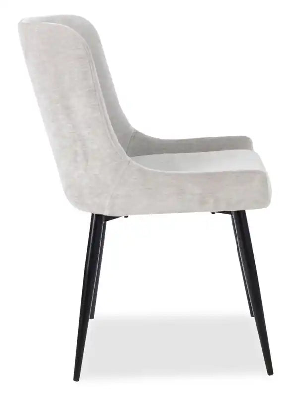 Chaise de salle à manger avec tissu aspect velours