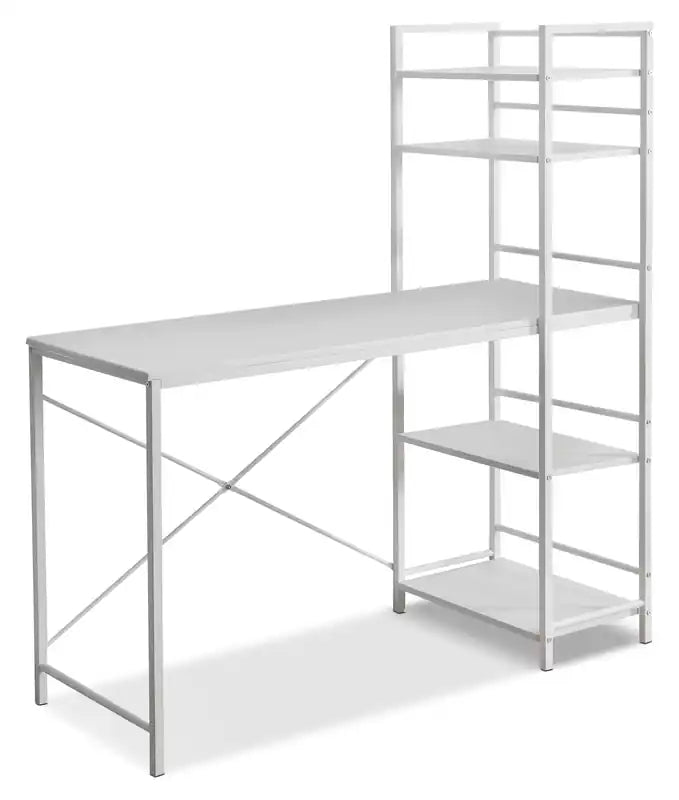 Lulea 48 Office Desk with Open Shelves