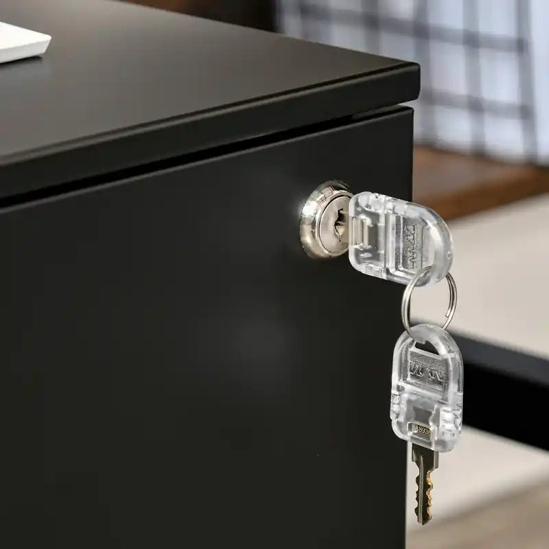 Meuble de classement mobile à 2 tiroirs verrouillable pour bureau à domicile