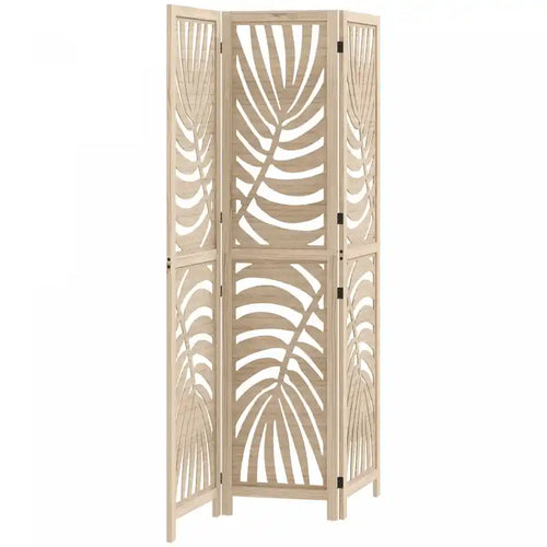 Homcom 3 Panel Room Divider, Detachable Privacy Screens, Natural Wood
