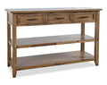 Nathan 50 Rustic Sofa Table with Storage and Shelf