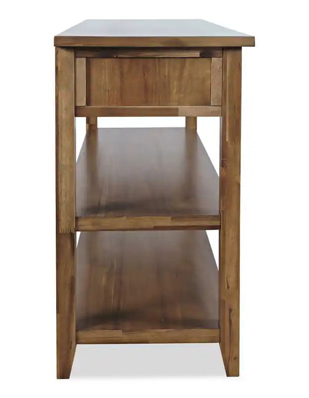 50 Table console rustique avec rangement et étagère