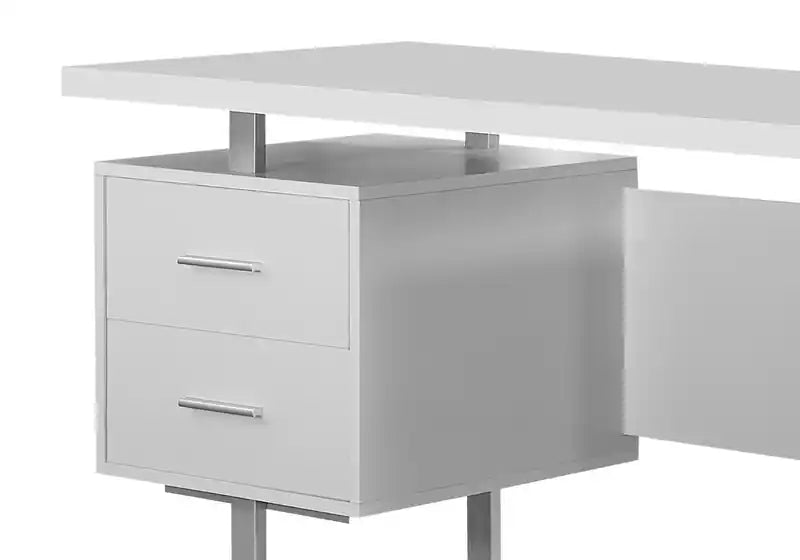 Bureau réversible de 60 pouces avec 3 tiroirs
