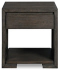 Zelda 24 End Table with Storage and Shelf  Warm Mocha